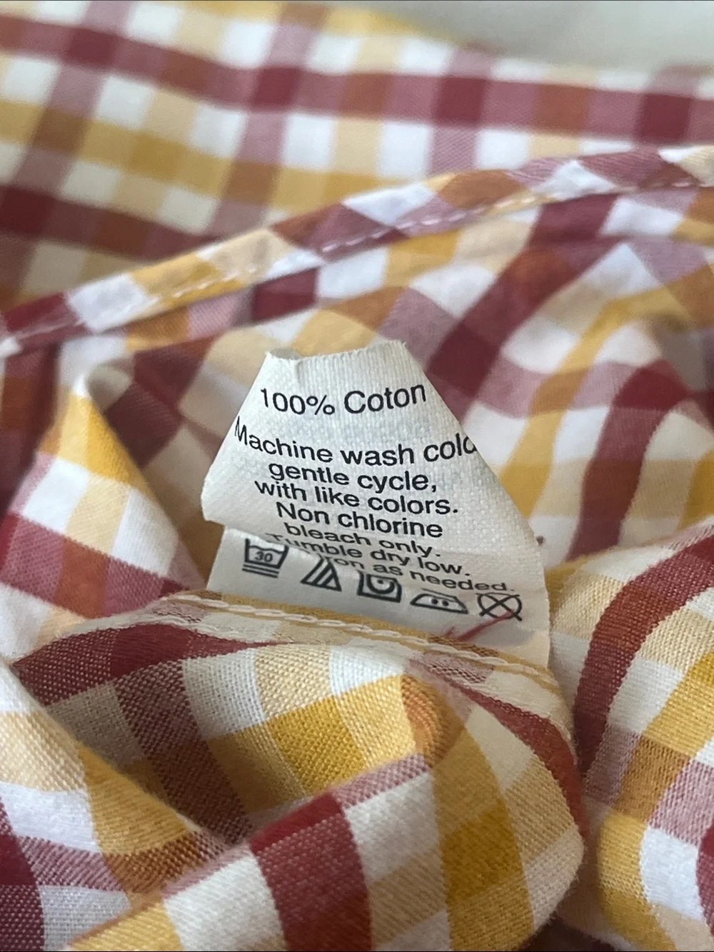 J. Crew Yellow and Red Plaid Cotton Button-Down Shirt Preppy Coastal Old Money